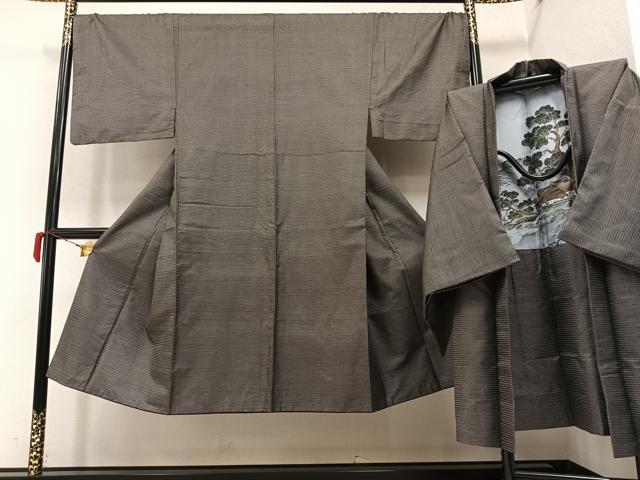 平和屋着物●男性 本場大島紬 アンサンブル 総詰め 正絹 逸品 AAAY5931ph