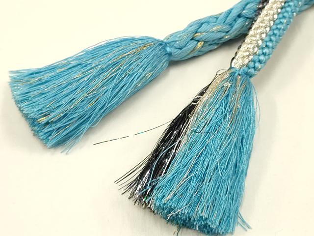 平和屋着物●和装小物 振袖用帯締め・帯揚げセット 総絞り 舞花文 小田巻 金銀糸 逸品 AAAY6135ay