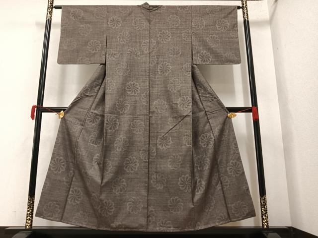 平和屋着物●本場大島紬 カタス9マルキ 舞花文 正絹 逸品 未使用 AAAY6290ph