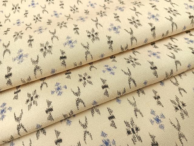 平和屋着物●お召 花間道 正絹 逸品 AAAY6296ph