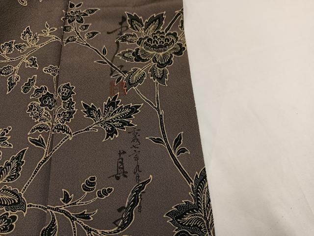 平和屋着物●友禅作家の巨匠 浅井青仁 訪問着 花鳥文 正絹 逸品 AAAY6337ph