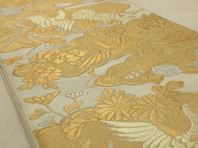 平和屋着物◎六通柄袋帯 鳳凰花文 金銀糸 正絹 逸品 AAAY6370ou