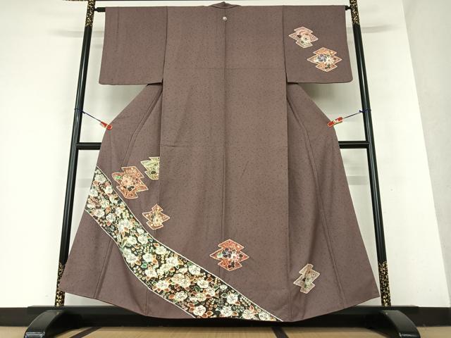 平和屋着物●訪問着 辻が花 絞り 松皮菱花文 正絹 逸品 AAAY6457zg