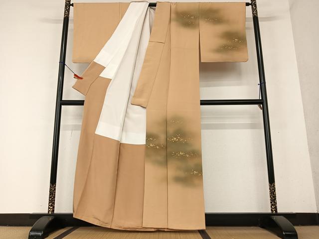 平和屋着物●箔工芸作家 河村喜之助 訪問着 箔散らし 暈し染め 金彩 正絹 逸品 AAAY6462zg