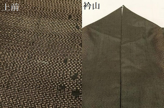 平和屋着物●上質な紬 草木シルエット 正絹 逸品 AAAY6528zg