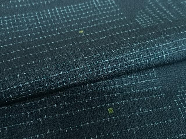 平和屋着物●お召 幾何学文様 正絹 逸品 AAAY6557zg