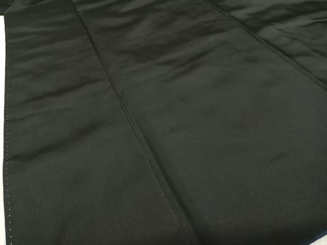 平和屋着物●男性 黒紋付 羽織・長襦袢(無双仕立て)セット 正絹 逸品 AAAY6647zg
