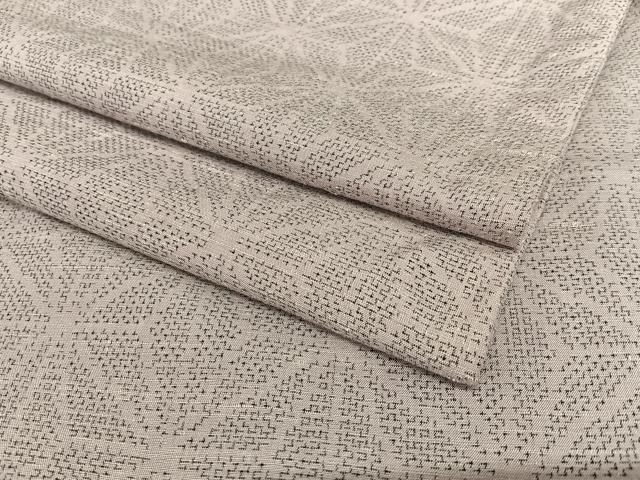 平和屋着物●結城紬 麻の葉文様 正絹 逸品 AAAY6657zg