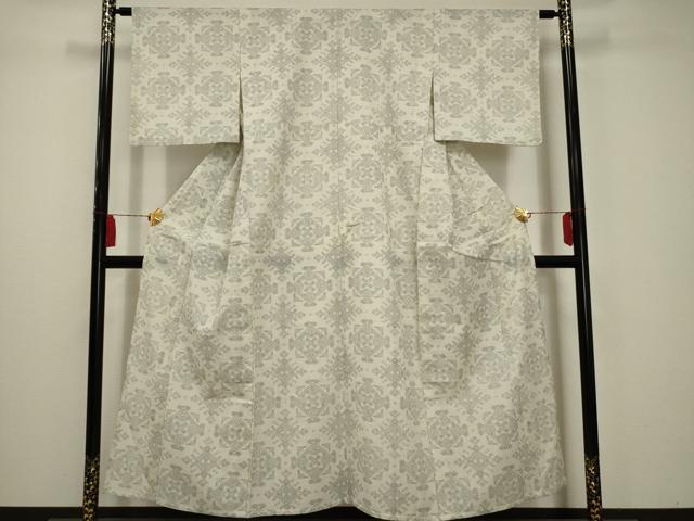 平和屋着物▽小紋 単衣 花菱文 AAAY6966sx
