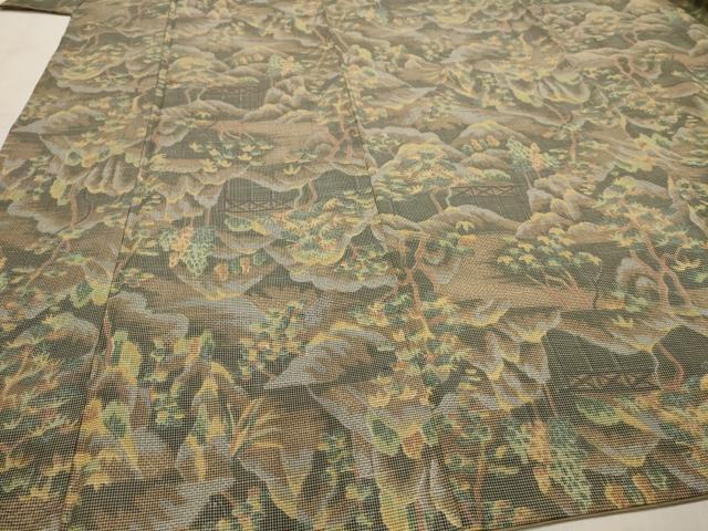 平和屋着物■上質な紬 風景樹林文 正絹 逸品 AAAY7039iu
