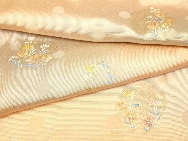 平和屋着物●和装小物 帯締め・帯揚げセット 高麗組 雪輪草花文 暈し染め 金糸 金彩 逸品 未使用 AAAY7116ay
