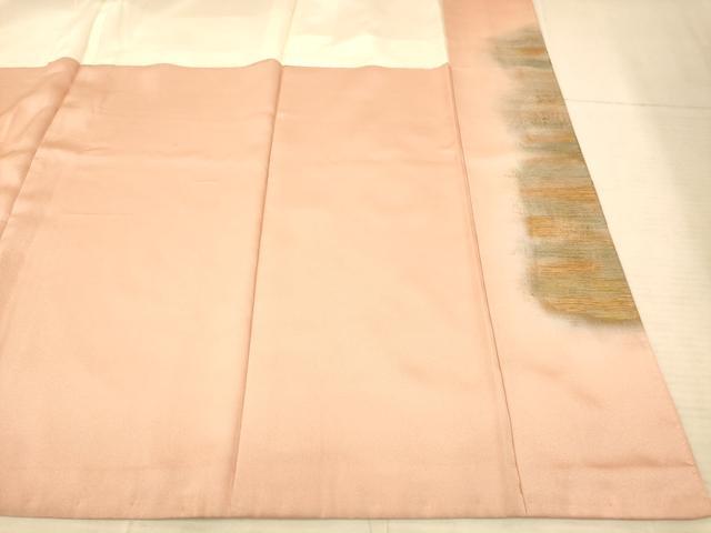 平和屋着物■豪華色留袖 手描き 飛鶴文 金銀彩 正絹 逸品 AAAY7181fw