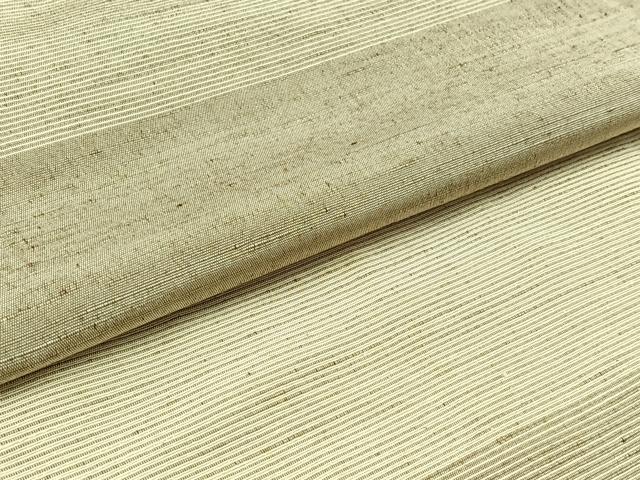 平和屋着物▽上質な紬 単衣 横段文 正絹 逸品 AAAY7252jh