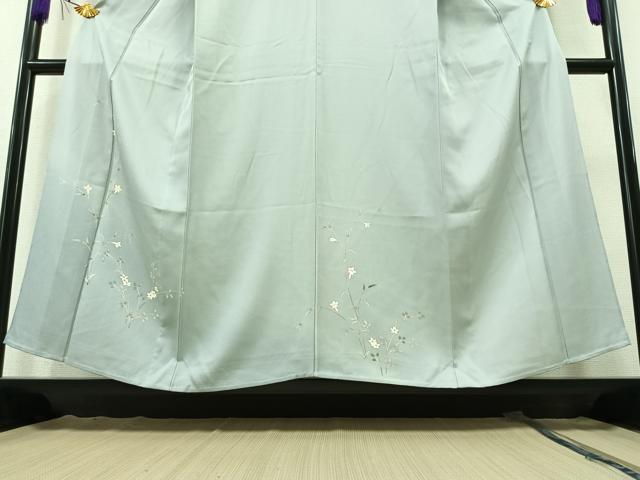 平和屋着物▽訪問着 単衣 草花文 正絹 逸品 AAAY7257jh