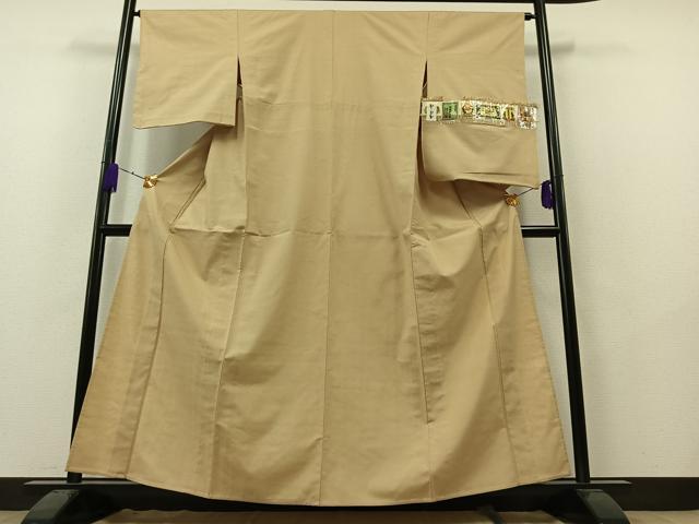 平和屋着物▽本場真綿絢結城紬 単衣 浅黄色 証紙付き 正絹 逸品 AAAY7274jh