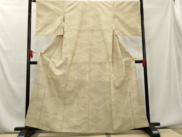 平和屋着物■上質な紬 幾何学文様 正絹 逸品 AAAY7492cs