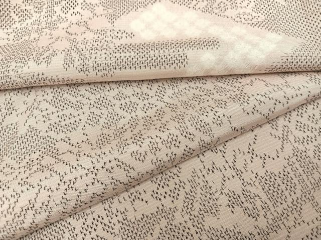 平和屋着物●上質な紬 絞り 草花文 正絹 逸品 AAAY7921ph