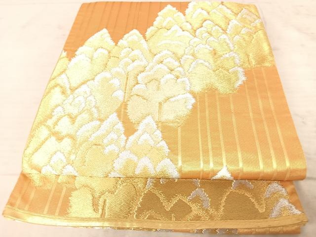 平和屋着物◎西陣 六通柄袋帯 樹林文 金銀糸 正絹 逸品 AAAY8478yx