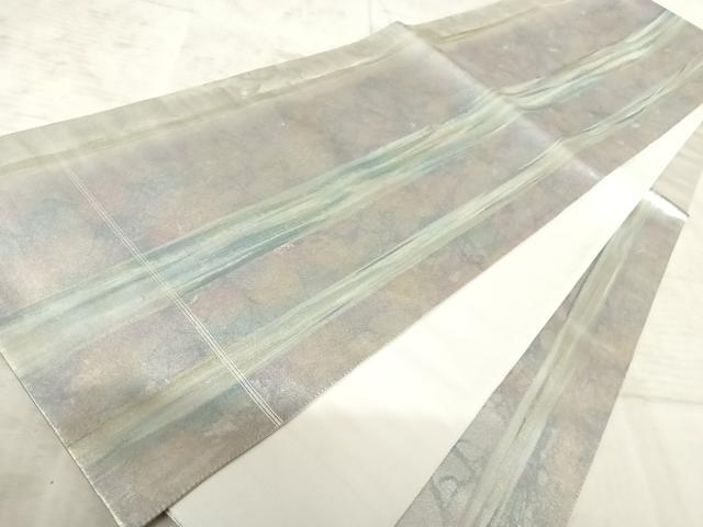 平和屋着物◎六通柄袋帯 霞文 引箔 正絹 逸品 AAAY8523yx