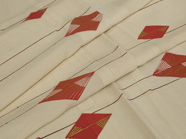 平和屋着物*夏物 小紋 絽 菱文 金彩 正絹 逸品 AAAY8842st