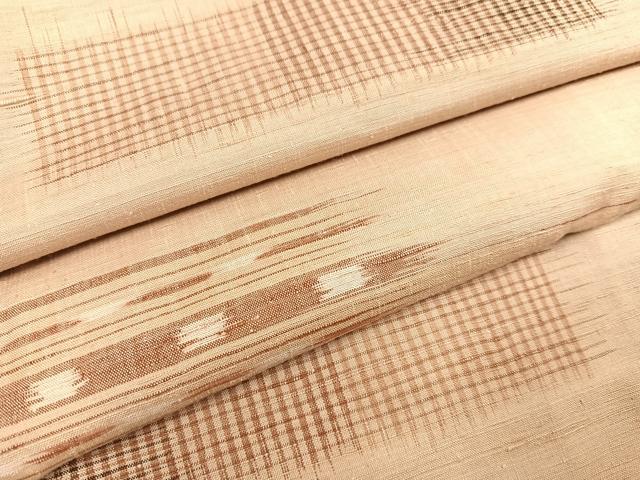 平和屋着物●上質な紬 段違い 三越扱い 正絹 逸品 AAAY8922ph