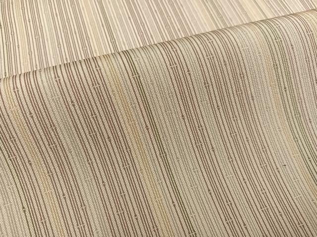 平和屋着物●お召 竹縞 正絹 逸品 AAAY8955ph