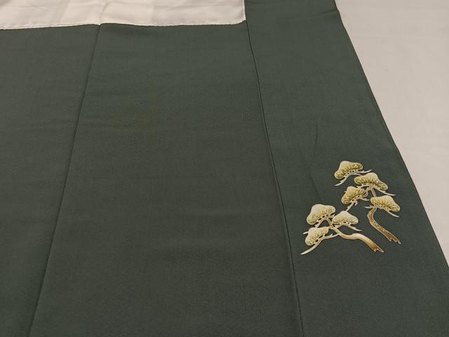 平和屋着物●本加賀友禅作家 鬼島 武司 色留袖 松文 正絹 逸品 AAAY8966ph