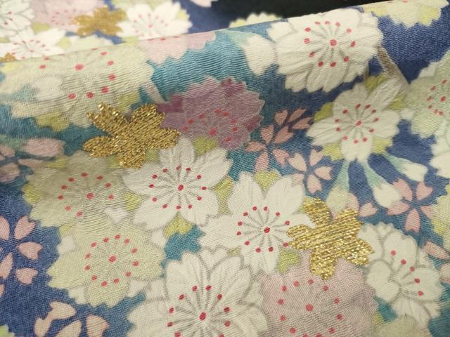 平和屋着物●豪華振袖 刺繍 枝垂れ桜文 暈し染め 黒地 金糸 正絹 逸品 AAAY9009ck