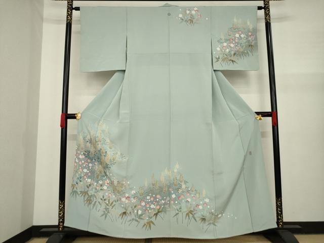 平和屋着物●訪問着 友禅 作家物 松竹梅 正絹 逸品 AAAY9034ck