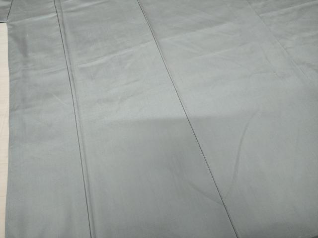 平和屋着物●上質な紬 色無地 錫色 正絹 逸品 未使用 AABH7031ck