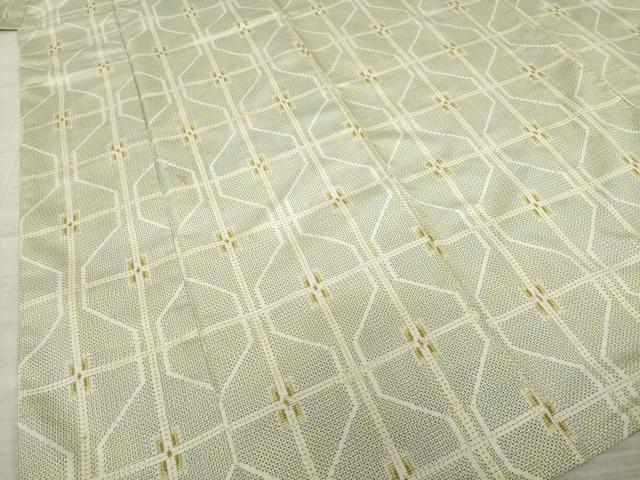 平和屋着物●本場大島紬 白大島 亀甲文 正絹 逸品 AAAY9068ck