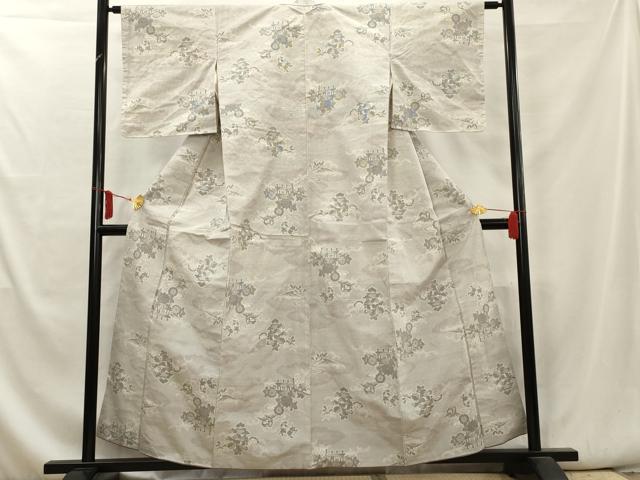 平和屋着物■上質な紬 風景花文 正絹 逸品 AAAY9177cs
