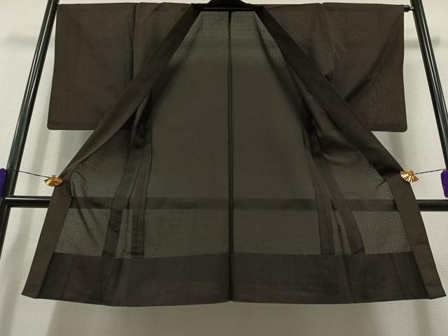 平和屋着物▽男性 長羽織 スリーシーズン 塵除け 紅消鼠色 正絹 逸品 AAAY9406jh
