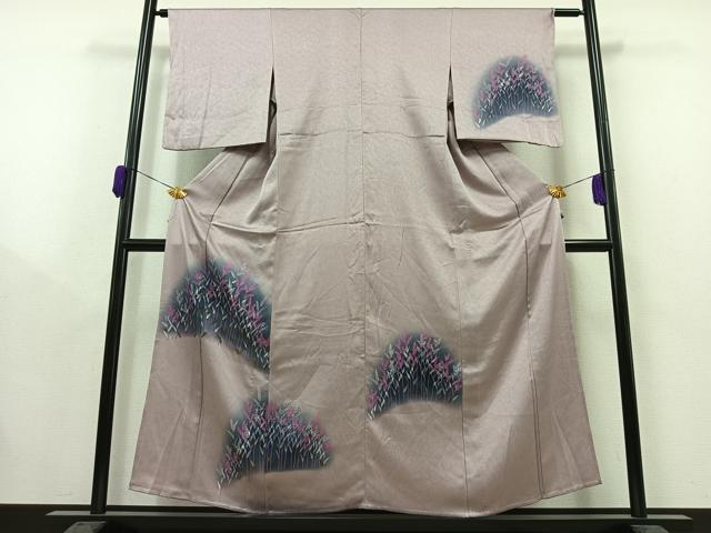 平和屋着物▽訪問着 単衣 草花文 暈し染め 小田急百貨店扱い 正絹 逸品 AAAY9409jh