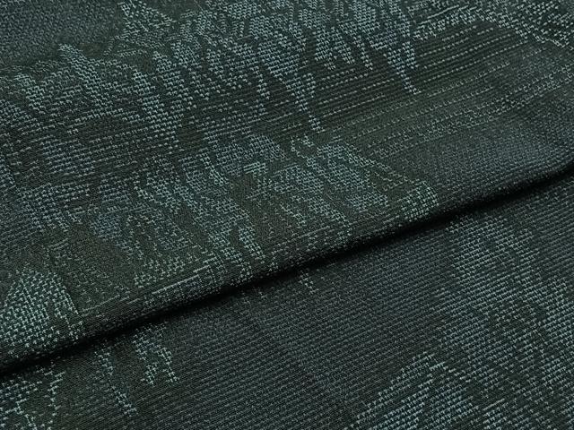 平和屋着物▽本塩沢 単衣 風景人物文 正絹 逸品 AAAY9431jh