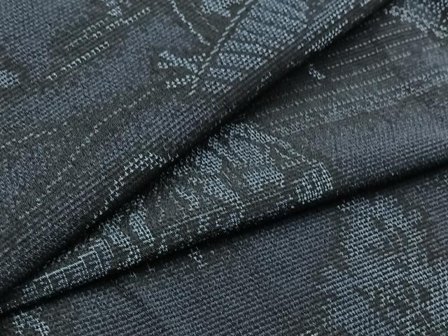 平和屋着物▽本塩沢 単衣 風景人物文 正絹 逸品 AAAY9431jh