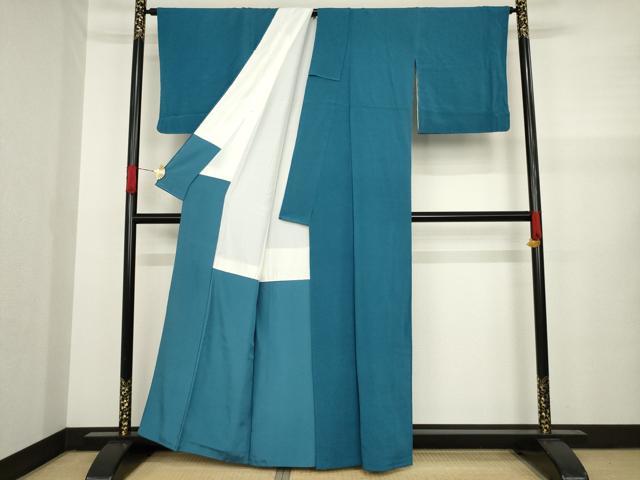 平和屋着物●上質な色無地 熨斗目花色 正絹 逸品 AAAY9817ck