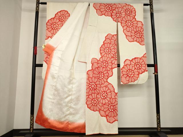 平和屋着物●豪華振袖 駒刺繍 絞り 花づくし 正絹 逸品 AAAY9825ck