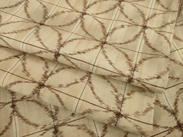 平和屋着物●上質な紬 七宝文 正絹 逸品 AAAY9827ck
