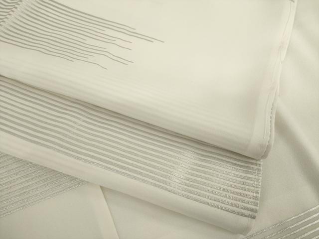 平和屋着物●長襦袢 袷 霞文 銀彩 正絹 逸品 未使用 AAAY9834ck