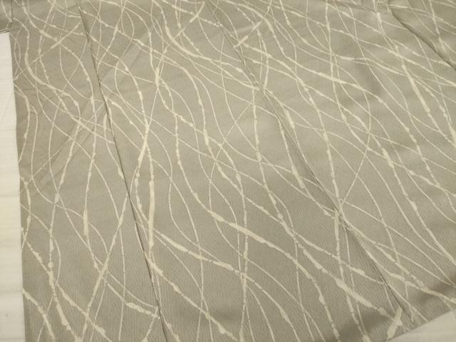 平和屋着物●上質な小紋 よろけ縞 正絹 逸品 AAAY9836ck