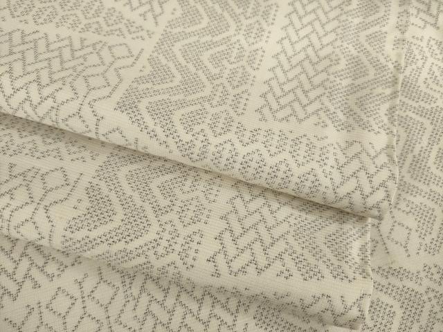 平和屋着物●上質な紬 亀甲文 正絹 逸品 AAAY9844ck
