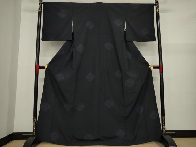 平和屋着物●本塩沢 有栖川文様 150亀甲 正絹 逸品 AAAY9848ck