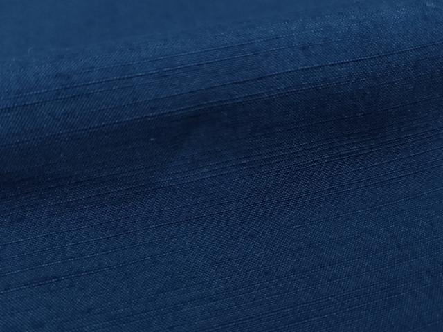 平和屋着物●上質な紬 色無地 青藍色 正絹 逸品 AAAY9852ck