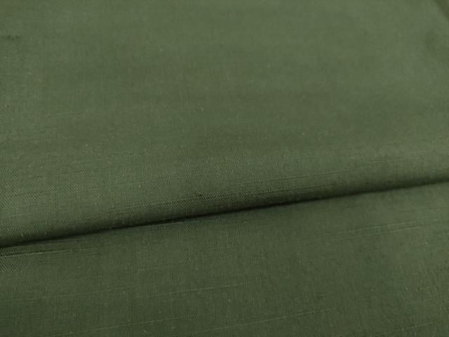 平和屋着物●結城紬 色無地 柳煤竹色 正絹 逸品 AAAY9855ck