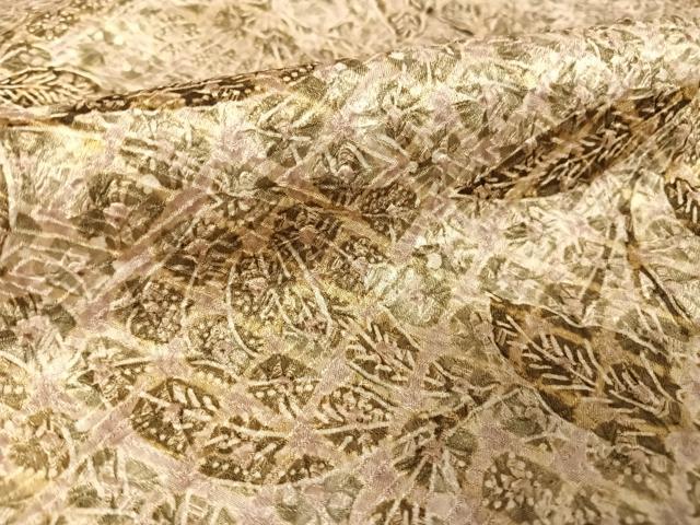 平和屋着物●上質な小紋 更紗花文 正絹 逸品 未使用 AAAY9899np