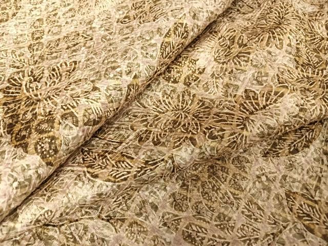 平和屋着物●上質な小紋 更紗花文 正絹 逸品 未使用 AAAY9899np