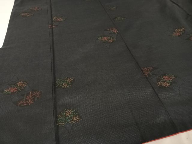 平和屋着物●本場大島紬 一元絣 扇花文 正絹 逸品 AAAY9962np