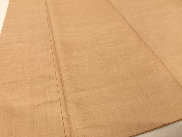 平和屋着物●上質な紬 色無地 伽羅色 正絹 逸品 AAAY9976np
