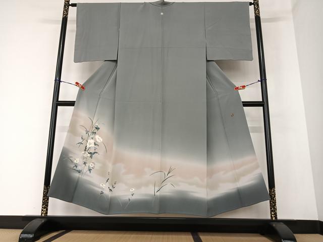 平和屋着物●豪華色留袖 友禅 作家物 草花文 暈し染め 正絹 逸品 AAAZ0031zg